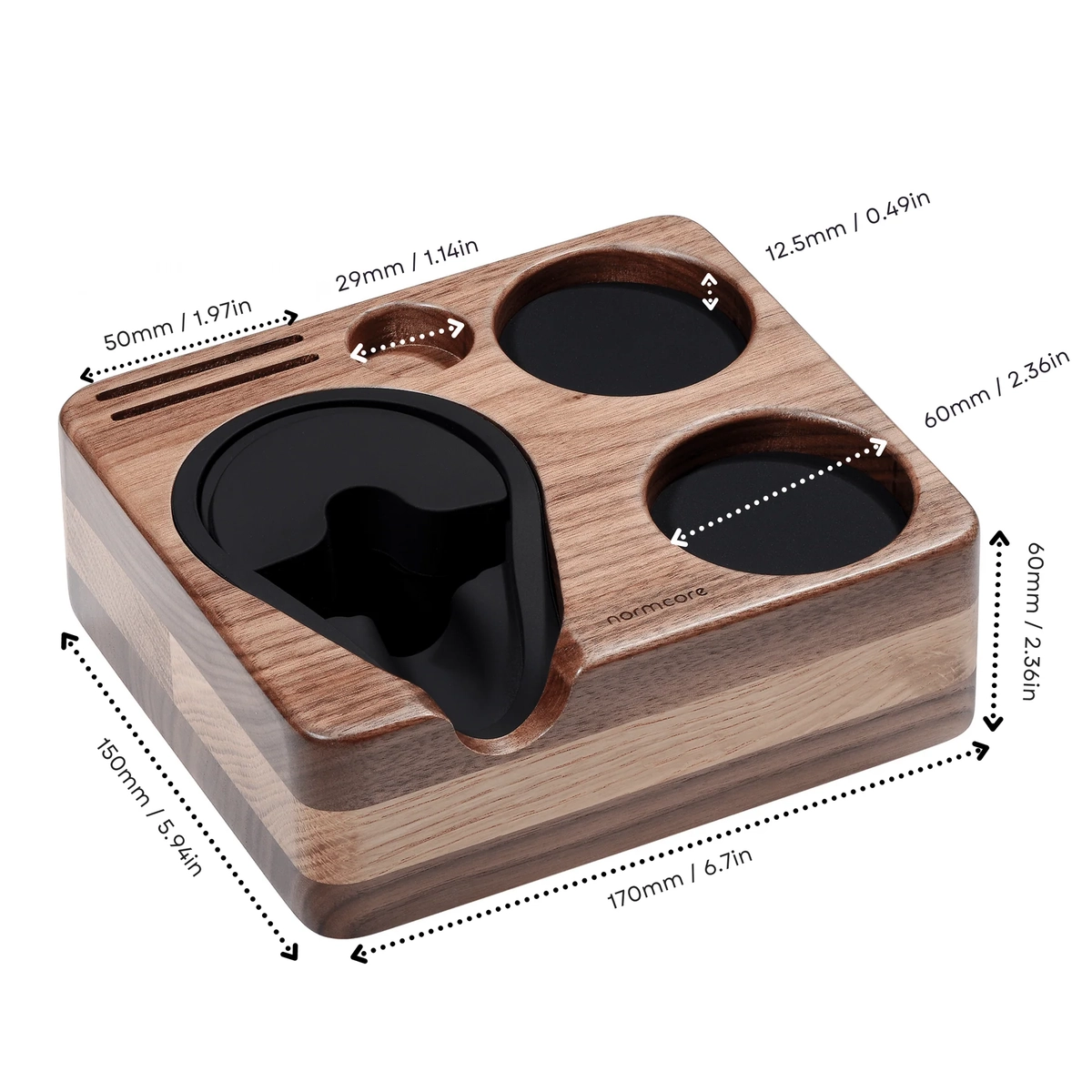 Normcore Walnut Compact Tamping Station