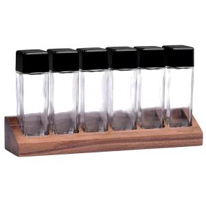Normcore 6 Tubes Coffee Bean Cellars with Walnut Stand