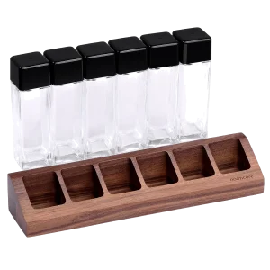 Normcore 6 Tubes Coffee Bean Cellars with Walnut Stand
