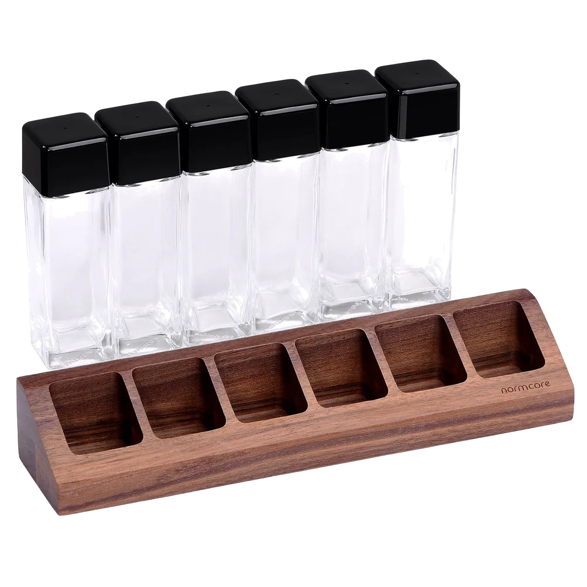 Normcore 6 Tubes Coffee Bean Cellars with Walnut Stand