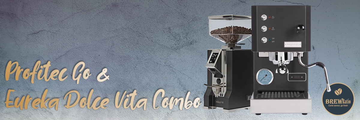 Profitec Go & Eureka Dolce Vita Combo, Matt Black product banner