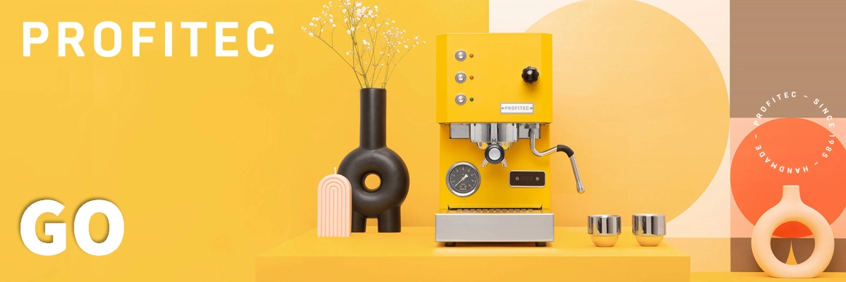 Profitec Go, Matt Yellow product banner
