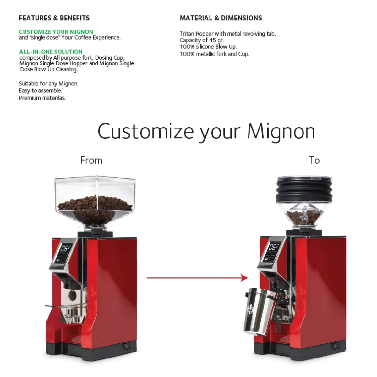 Eureka Mignon Single Dose Kit