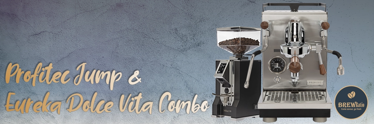 Profitec Jump & Eureka Matt Black Dolce Vita Combo product banner