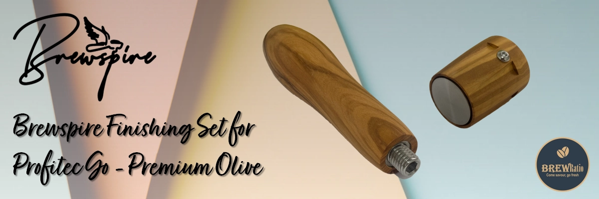 Brewspire Finishing Set for Profitec Go – Premium Olive product banner