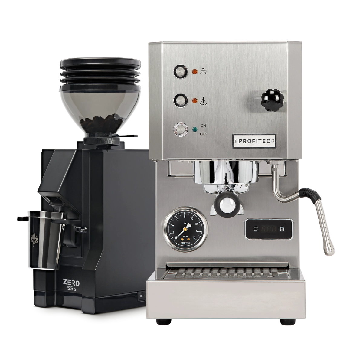Profitec Go & Eureka Zero Combo, Stainless Steel