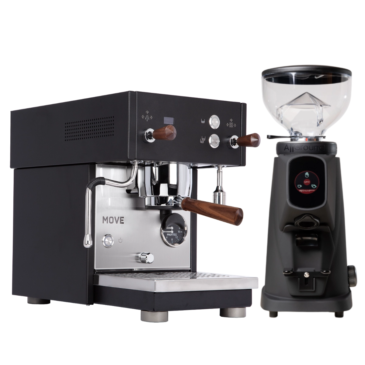 Profitec Move & Fiorenzato Allground Combo, Black