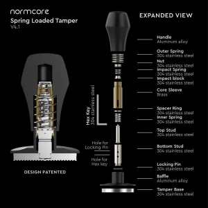 Normcore V4 Spring Loaded Tamper, Walnut